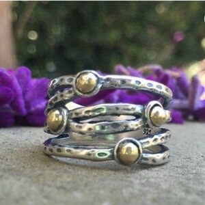 Grace & Heart Ellipse Ring approximately size 8.5 - 9, .925 Sterling Silver